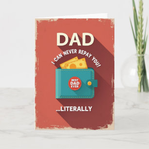 Turquoise Portemonnee Beste Papa Ooit Kaart