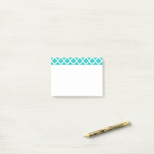  turquoise post merkt het op post-it® notes (Op bureau)