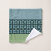 Turquoise Profonde Avec Vert (Gant de toilette)