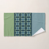 Turquoise Profonde Avec Vert (Serviette à main)