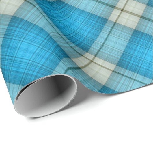 Turquoise Pset Pattern Cadeaupapier (Rol Hoek)