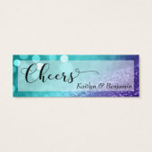 Turquoise Purple Parties scintillant Bokeh Script  (Dos)