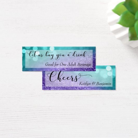 Turquoise Purple Parties scintillant Bokeh Script  (Bureau)