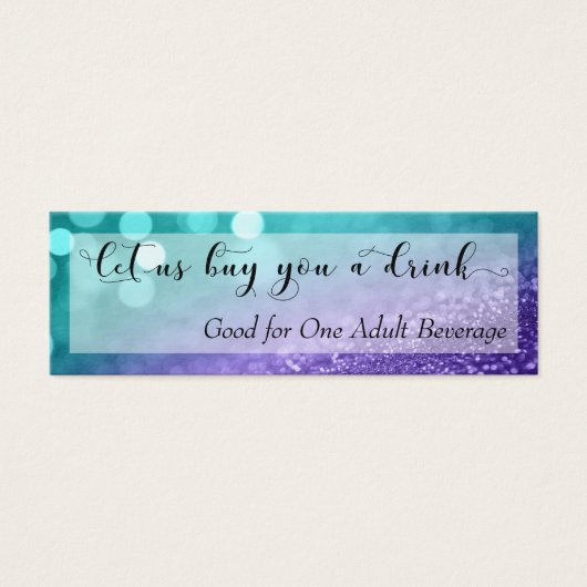 Turquoise Purple Parties scintillant Bokeh Script  (Devant)