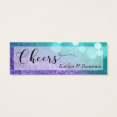 Turquoise Purple Parties scintillant Bokeh Script  (Dos)