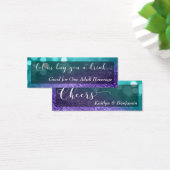 Turquoise Purple Parties scintillant Bokeh Script (Bureau)