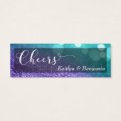 Turquoise Purple Parties scintillant Bokeh Script (Dos)
