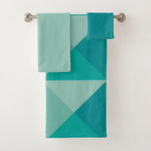 Turquoise Pyramids Bath Towel Set Bad Handdoek (Insitu)
