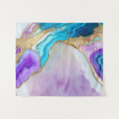 Turquoise Quartz Marble Wallpaper Wandkleed (Voorkant (horizontaal))