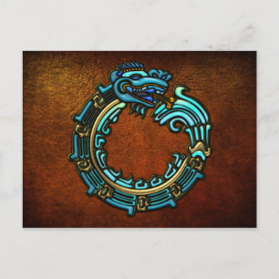 Turquoise Quetzalcoatl Briefkaart
