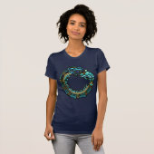 Turquoise Quetzalcoatl T-shirt (Voorkant volledig)