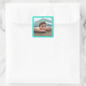 Turquoise Rand Foto Sticker (Tas)