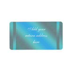 Turquoise Retouradreslabels Etiket