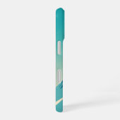 Turquoise Retro Peaks iPhone 16 Hoesje (Rechterkant)