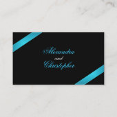 Turquoise Ribbon Guest Table Place Card Plaatskaartje (Achterkant)
