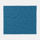 Turquoise Rings Blue Stippen Pattern Fleece Blanke (Voorkant (Horizontaal))