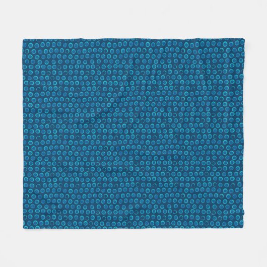 Turquoise Rings Blue Stippen Pattern Fleece Blanke (Voorkant (Horizontaal))