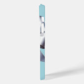 Turquoise Robin Ei Blauw Grote Witte Strik Bruids Case-Mate iPhone Case (Achterkant / Links)