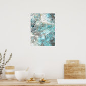 Turquoise Rock Poster (Keuken)