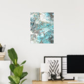 Turquoise Rock Poster (Thuiskantoor)