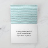 Turquoise Rocking Horse gepersonaliseerde verjaard Kaart (Binnen)