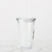  Turquoise Roos Acryl Drinkbeker (Rechts)