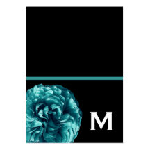 Turquoise Roos Monogram Cadeau Labels of vouw een