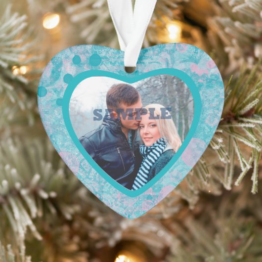 Turquoise rose Abstrait Art Valentin Modèle photo (Arbre)