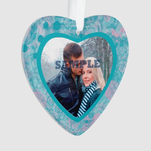 Turquoise rose Abstrait Art Valentin Modèle photo (devant)