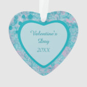 Turquoise rose Abstrait Art Valentin Modèle photo (dos)