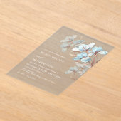 Turquoise Rose Gold Artistic Flowers  Invitation (Poser)