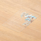 Turquoise Rose Gold Artistic Flowers  Invitation (Poser)