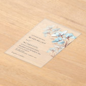 Turquoise Rose Gold Artistic Flowers  Invitation (Poser)