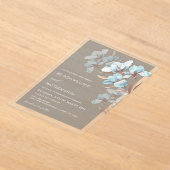 Turquoise Rose Gold Artistic Flowers  Invitation (Poser)