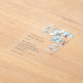 Turquoise Rose Gold Artistic Flowers Invitation (Poser)