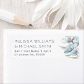 Turquoise Rose Gold Fleur | Étiquette de Mariage (En situation)