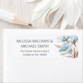 Turquoise Rose Gold Flower |  Wedding Etiket (Insitu)