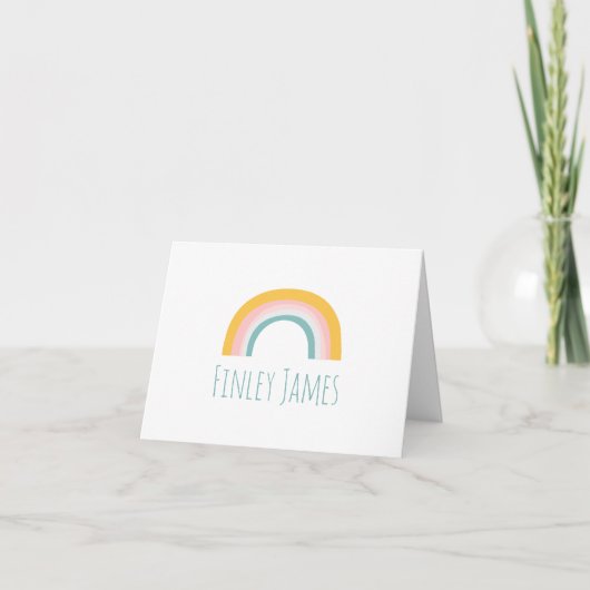 Turquoise rose jaune arc-en-ciel mignon simple per (Devant)