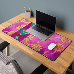 Turquoise rose ORIENTAL - Tapis de bureau, Pad de