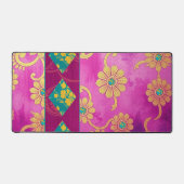 Turquoise rose ORIENTAL - Tapis de bureau, Pad de  (Recto)
