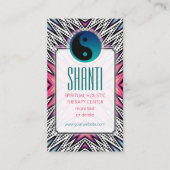 Turquoise rose Shanti YinYang NewAge Yoga Carte de (Devant)