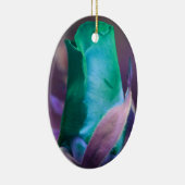 Turquoise Rosebud Flower Ornament (Rechts)