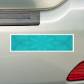 Turquoise Rosette Bumpersticker (Op auto)