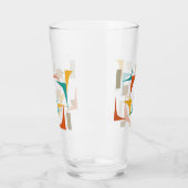 Turquoise rouge orange coins mi-siècle Retro verre (Gauche)