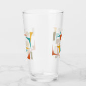 Turquoise rouge orange coins mi-siècle Retro verre (Droite)