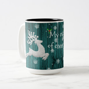 Turquoise rousse de Noël renne café Mug