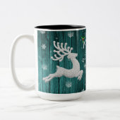 Turquoise rousse de Noël renne café Mug (Gauche)