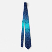 Turquoise Royal Gradient Abstract Stropdas (Achterkant)