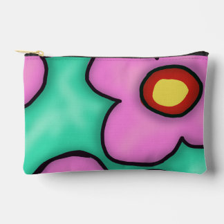 Turquoise Roze Bloem Kussenhoes Etui
