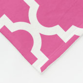 Turquoise & Roze monogram | Fleece Blanket Deken (Hoek)